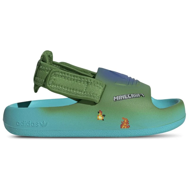 Adidas adidas Originals x Minecraft adiFOM adilette Slides - Boys' Preschool 1