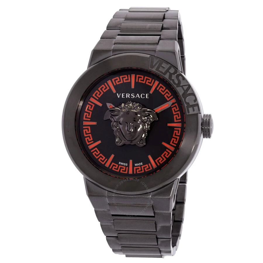 Versace Medusa Infinite Quartz Gunmetal Dial Men's Watch VE7E00723 1