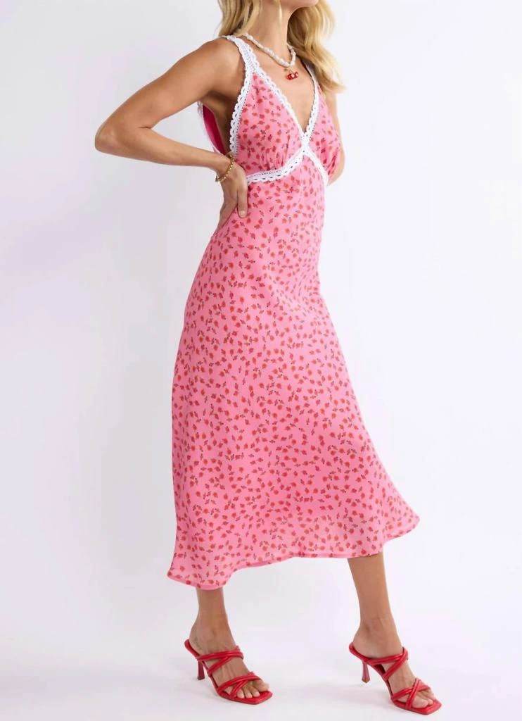 SAGE THE LABEL Sage The Label - Botanica Lace Detail Midi Dress 3