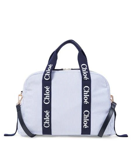 Chloé Logo striped diaper bag 1