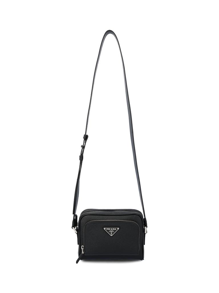 Prada Triangle-Logo Zipped Crossbody Bag – On Sale Now with Up to