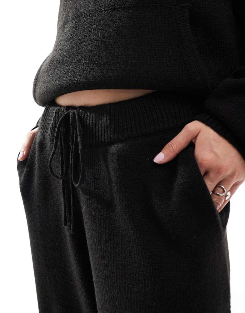 COLLUSION COLLUSION oversized knitted jogger co-ord in black 4