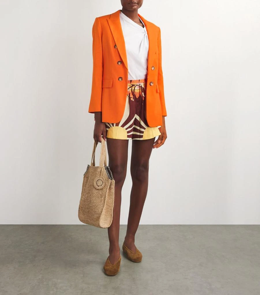 VERONICA BEARD Stretch-Linen Bexley Dickey Blazer 2