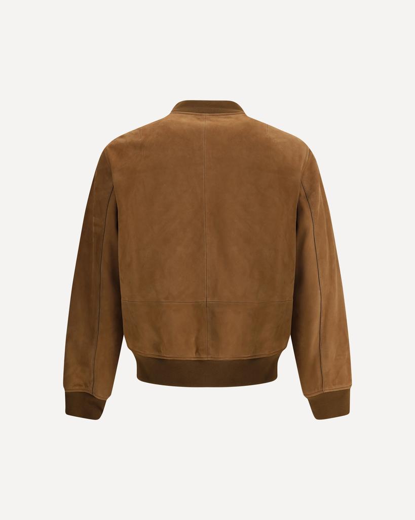 Yves Salomon Suede Bomber Jacket