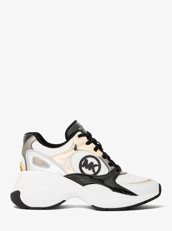 Michael Kors Zuma Metallic and Mesh Trainer 2