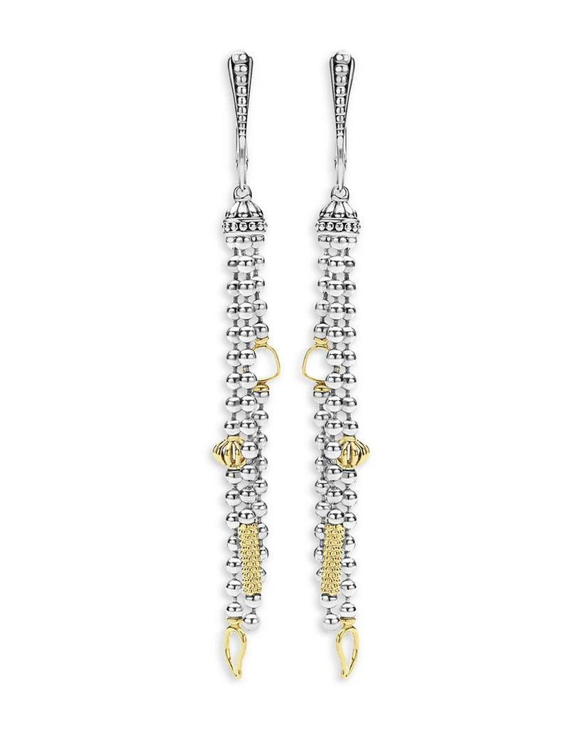 LAGOS 18K Yellow Gold 
Sterling Silver Caviar Icon Tassel Drop Earrings 4
