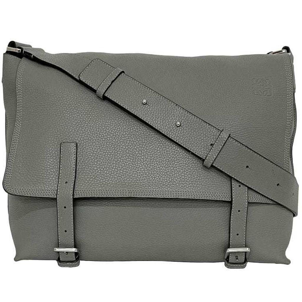 Loewe Leather Messenger Bag Shoulder Bag (Pre-Owned)