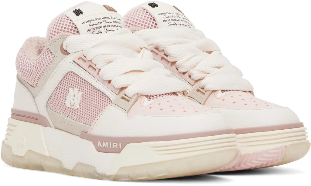 AMIRI White & Pink MA-1 Sneakers 4