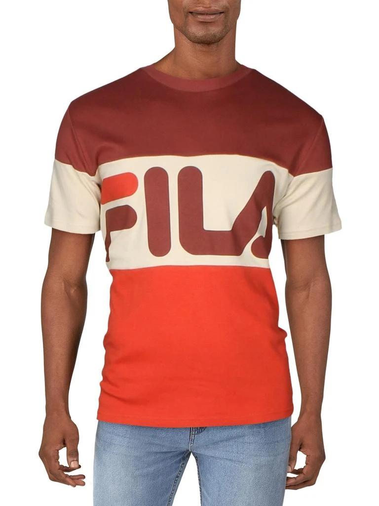 Fila Vialli Mens Cotton Crew Neck Logo T-Shirt 1