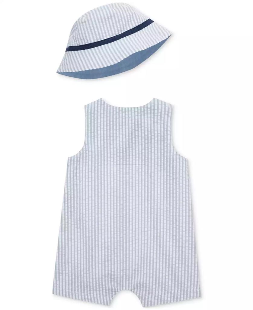 Little Me Baby Boys 2-Pc. Cotton Sunsuit & Bucket Hat Set