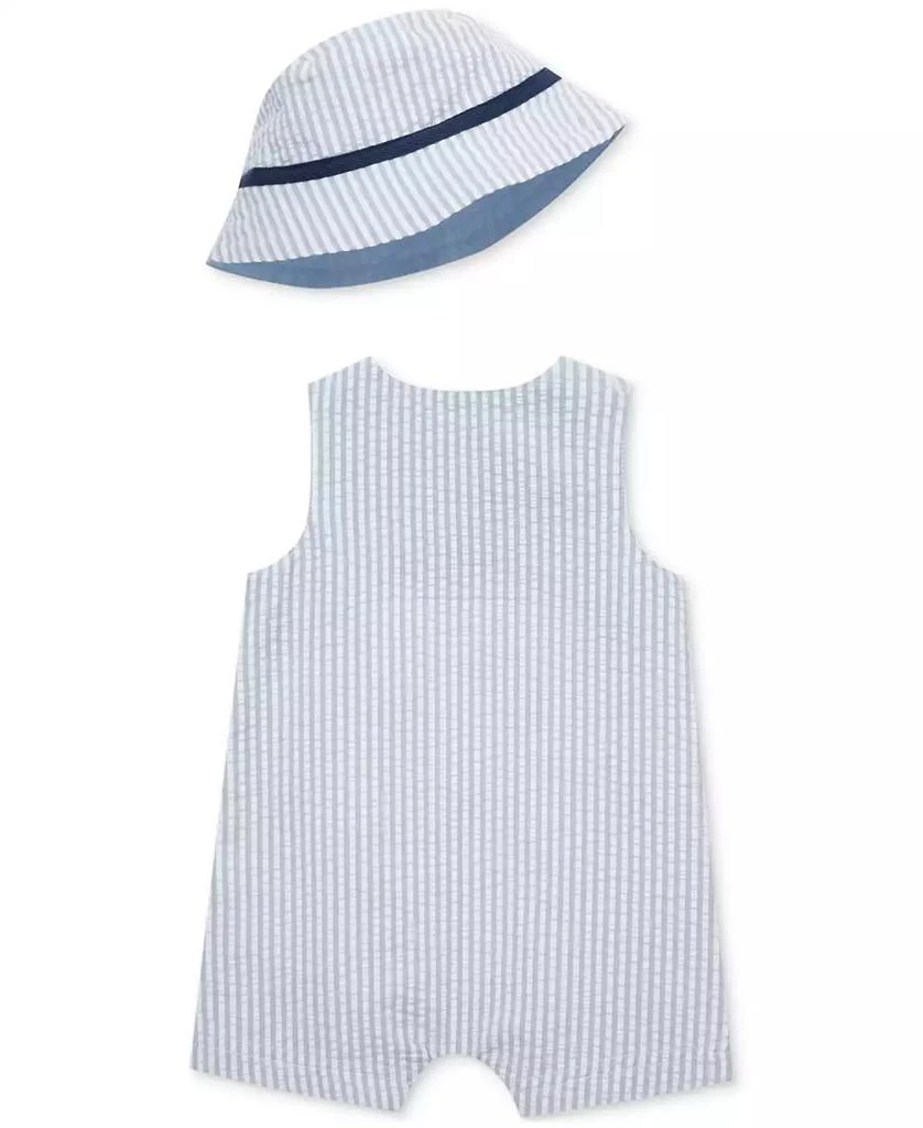 Little Me Baby Boys 2-Pc. Cotton Sunsuit & Bucket Hat Set 2