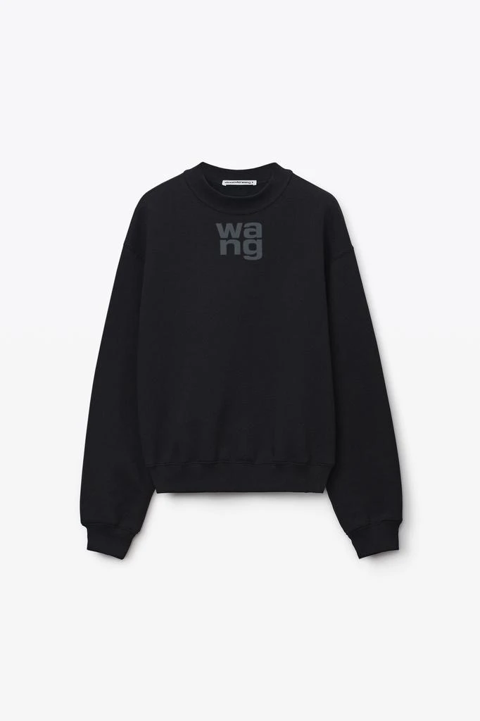 Alexander Wang puff logo sweatshirt in structured terry 3