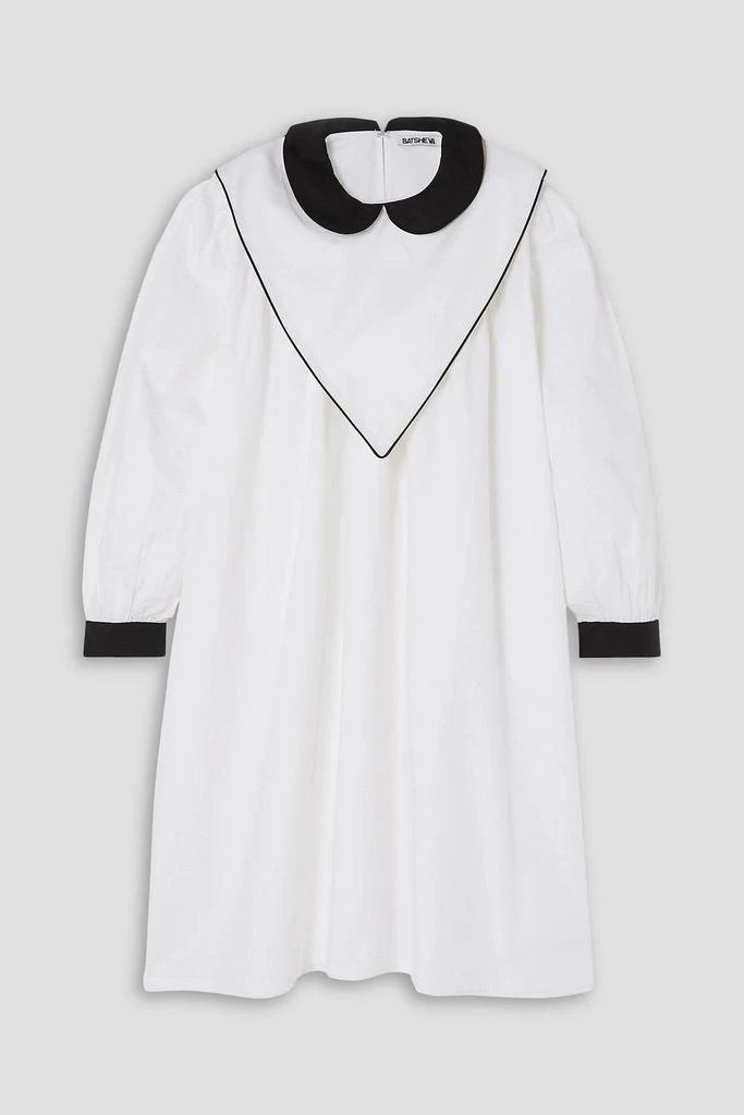 BATSHEVA Penelope embellished cotton-poplin mini dress 1