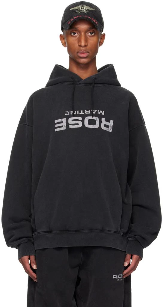 Martine Rose Black Classic Hoodie 1