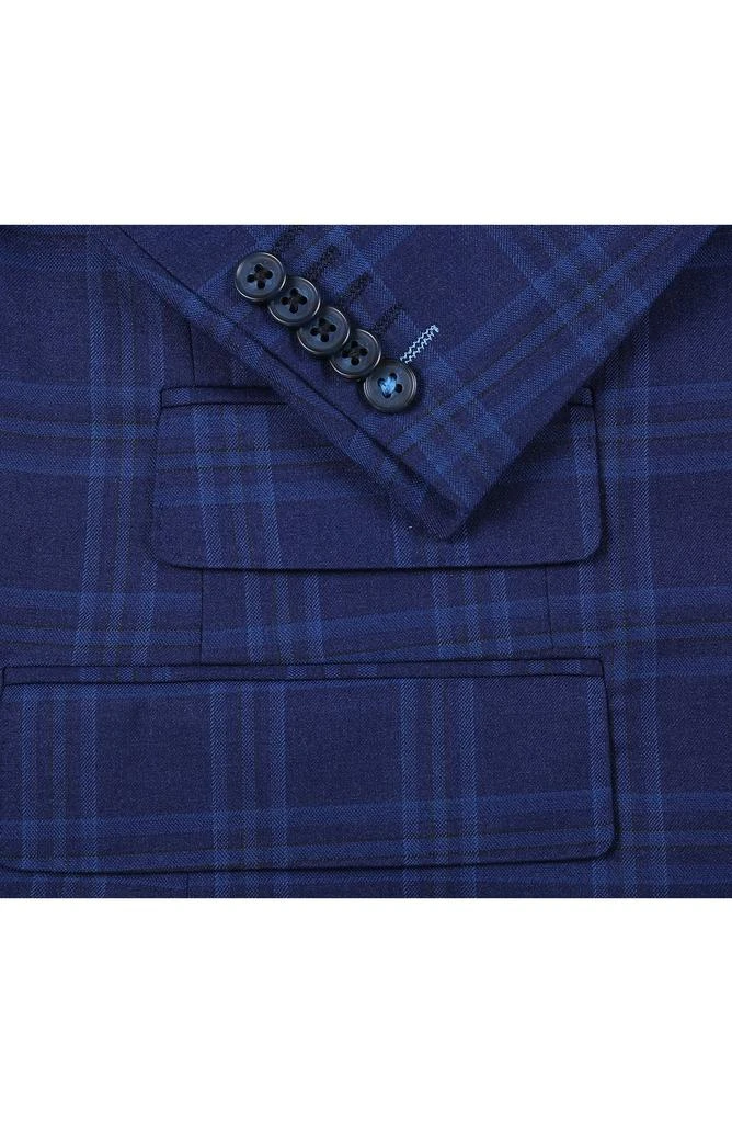 English Laundry Trim Fit Plaid Two-Piece Suit 5