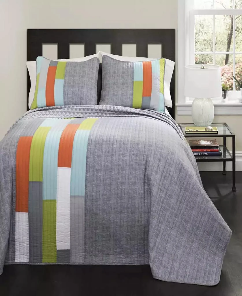Macy's Shelly Stripe 3-Pc. Quilt Set 1