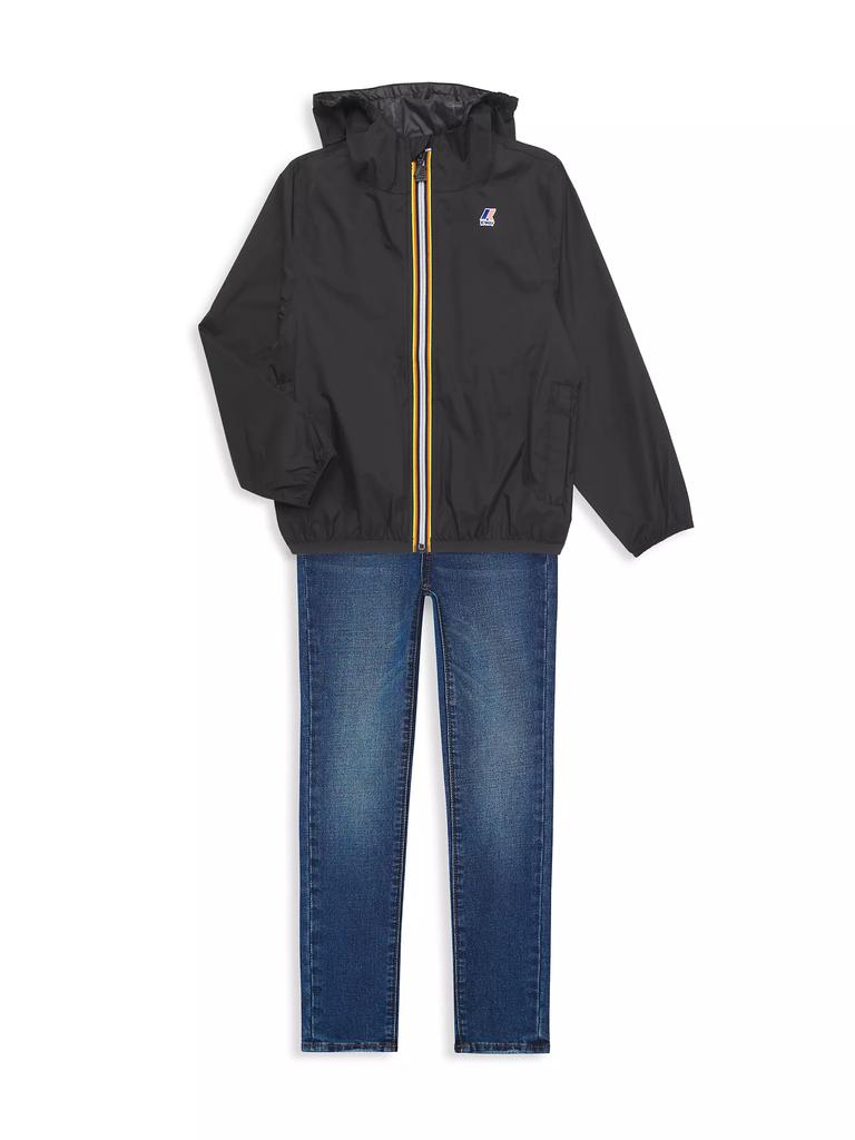 K-Way Little Boy's & Boy's Claude Hooded Windbreaker Jacket