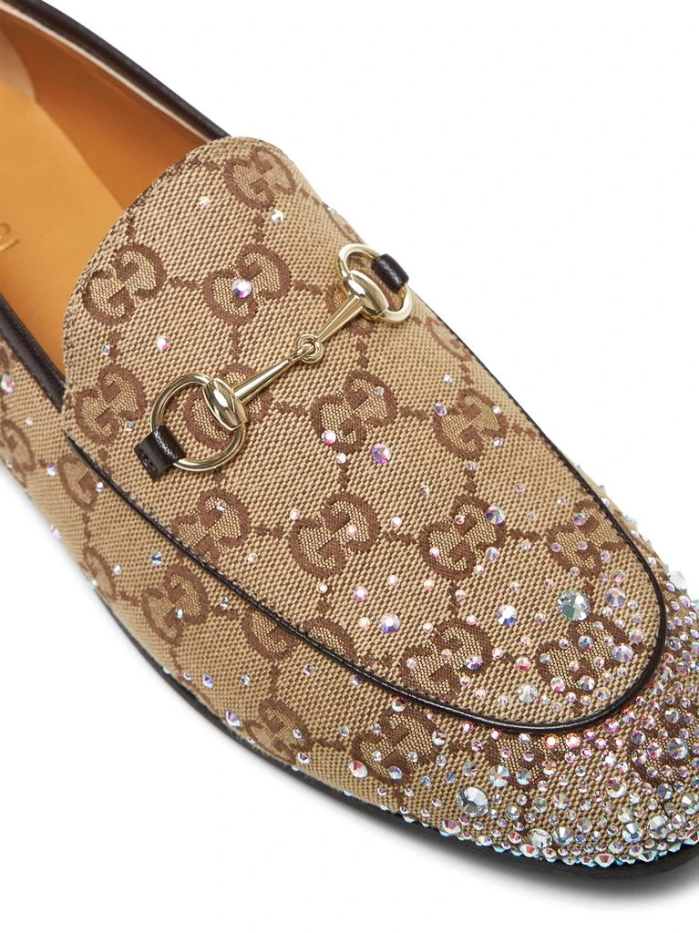 Gucci GUCCI | Beige crystal-embellished Jordaan loafers | Women | 35 4
