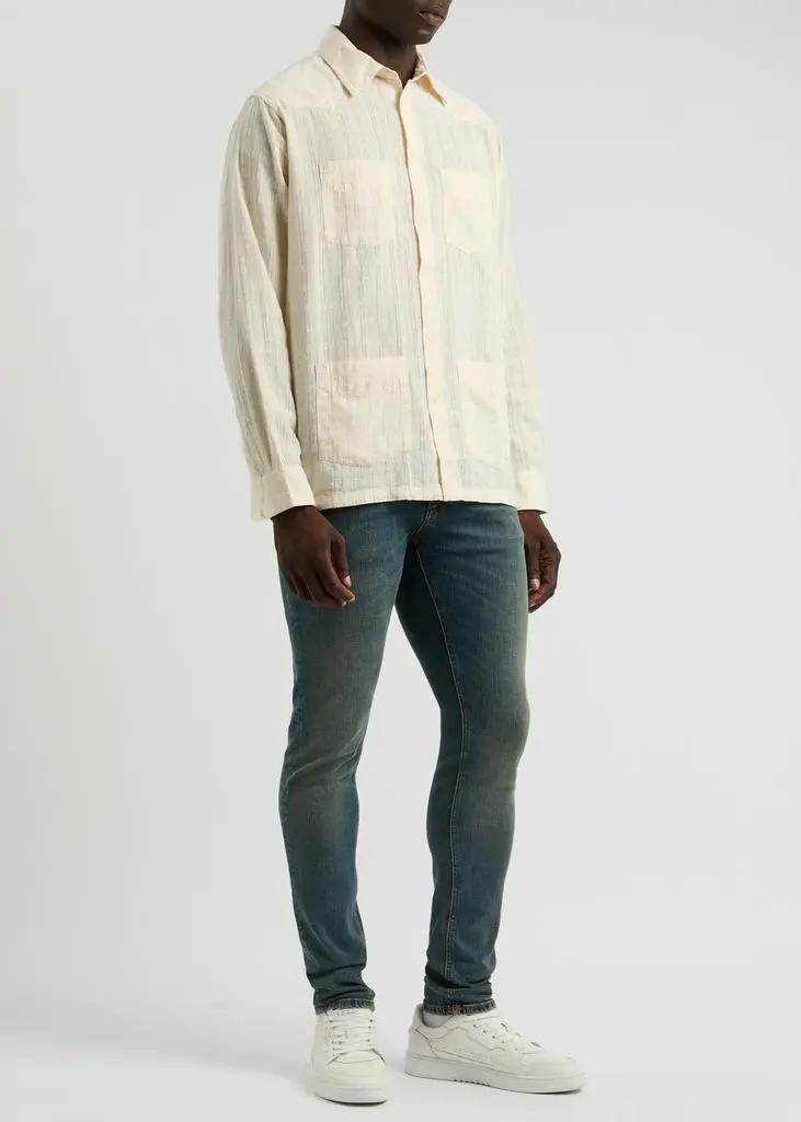 Nudie Jeans Ryan slubbed cotton shirt 4
