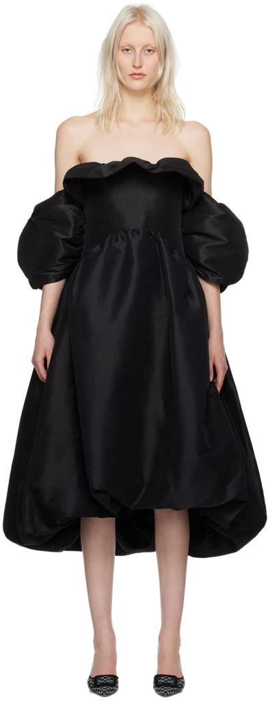 Kika Vargas SSENSE Exclusive Black Reshma Midi Dress 1