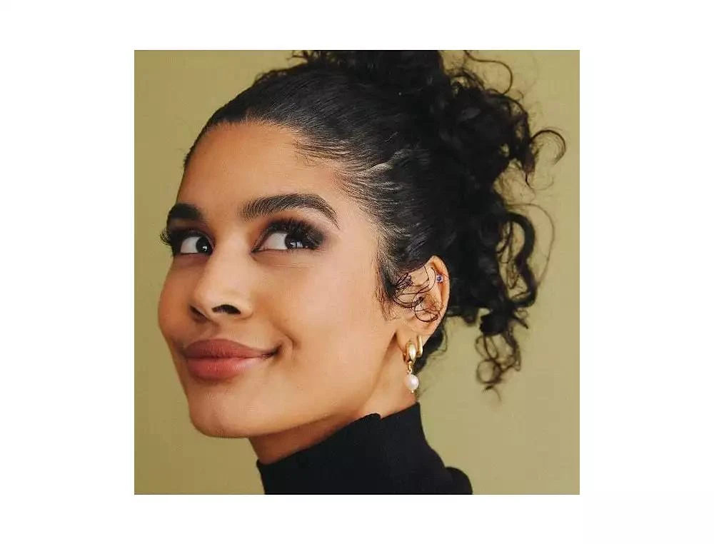 Joey Baby Gold Plated Freshwater Pearl Drop Hoop Earrings 2