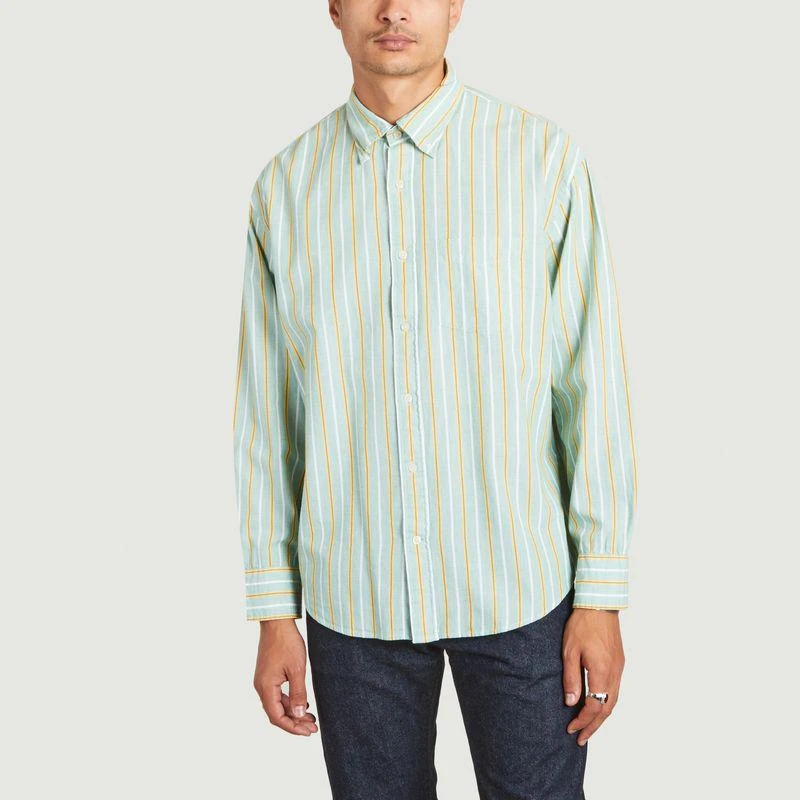Gant Relaxed Fit Shirt in BCI certified cotton thread count Forest green GANT 1
