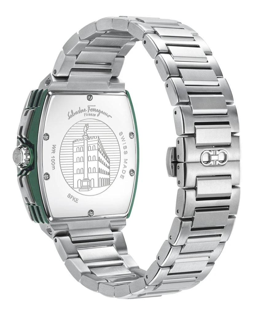 Salvatore Ferragamo F-80 Tonneau Chrono Bracelet Watch 3