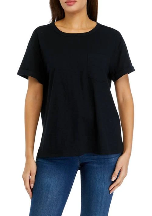 Wonderly Womens Vintage Boyfriend Pocket T Shirt 1