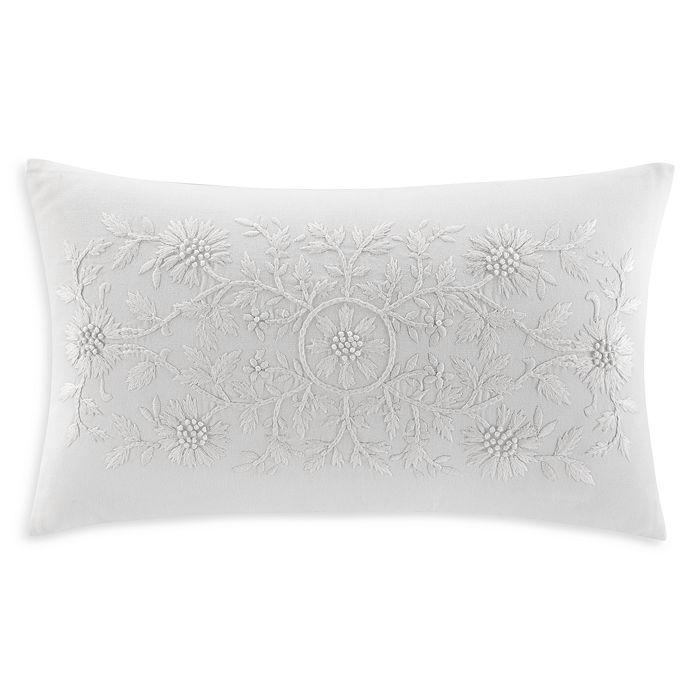 sky Floral Embroidery Decorative Pillow, 14" x 24" - Exclusive