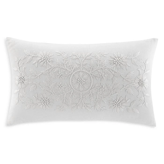 sky Floral Embroidery Decorative Pillow, 14" x 24" - Exclusive 2