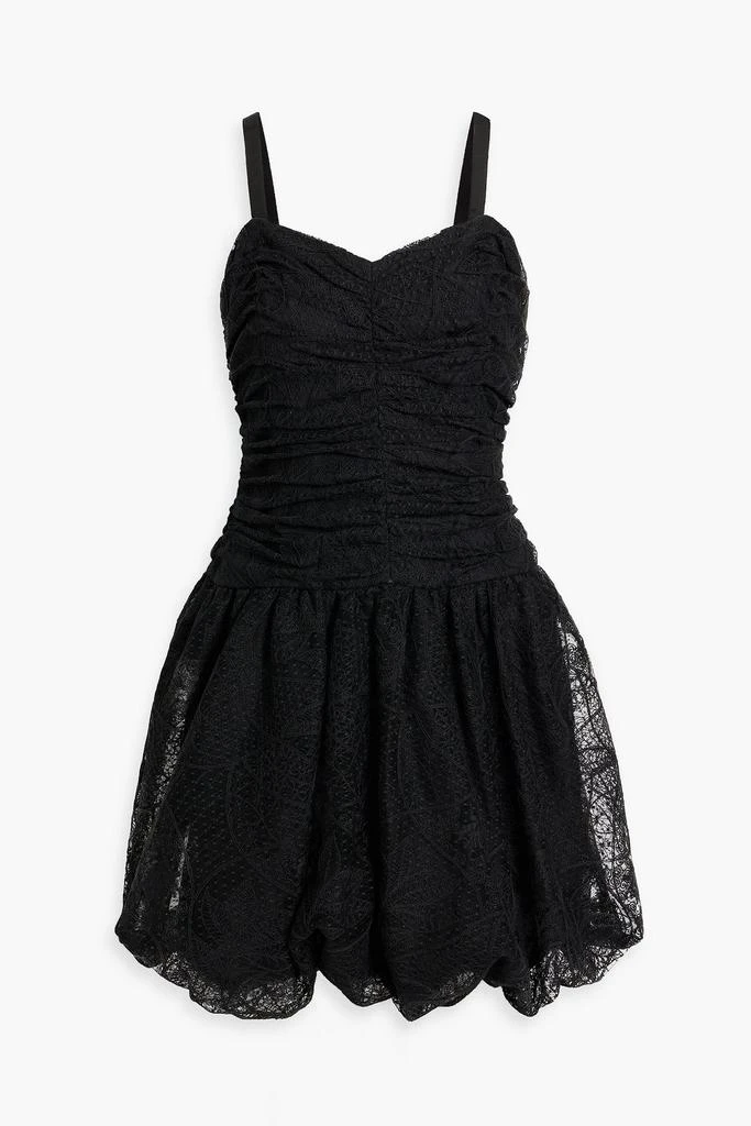 Anna Sui Ruched lace mini dress 1