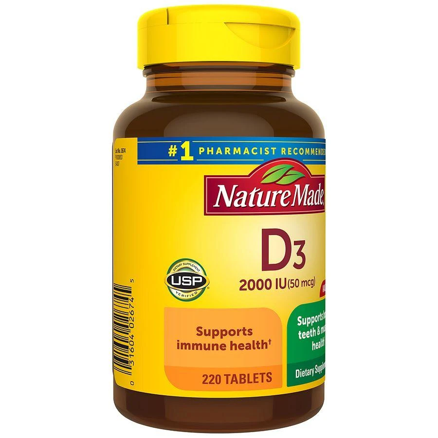 Nature Made Vitamin D3 2000 IU (50 mcg) Tablets 5