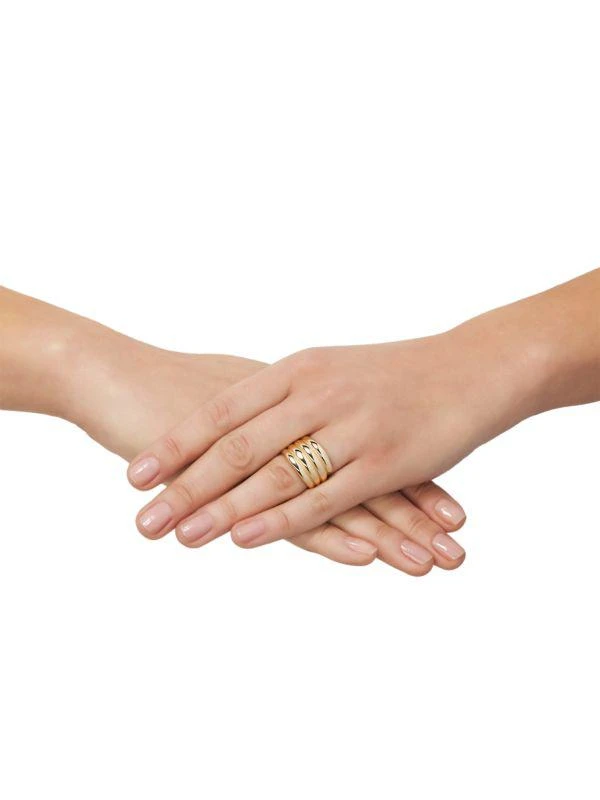 Saks Fifth Avenue 14K Yellow Gold Ribbed Ring 4