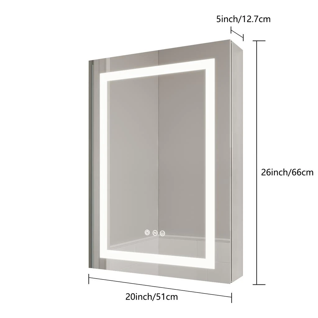 Streamdale Furniture Streamdale LED Mirror Medicine Cabinet 4