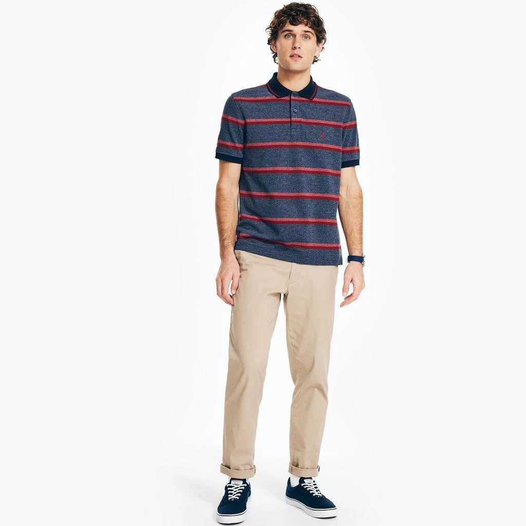 Nautica Mens Sustainably Crafted Classic Fit Striped Polo 2