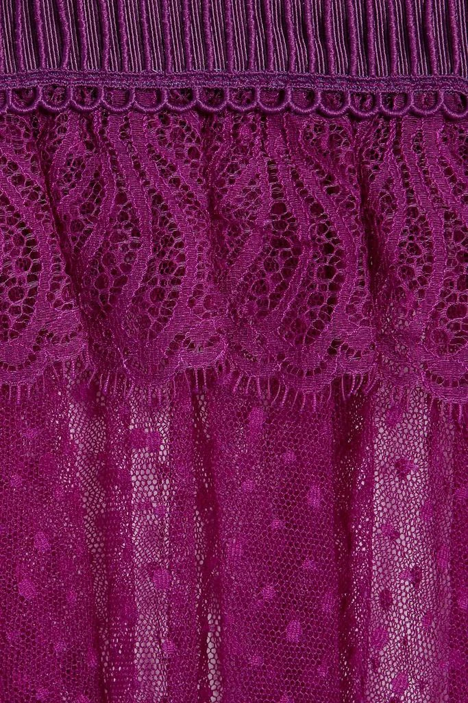 Zuhair Murad Ruffled corded lace and point d'esprit blouse 4
