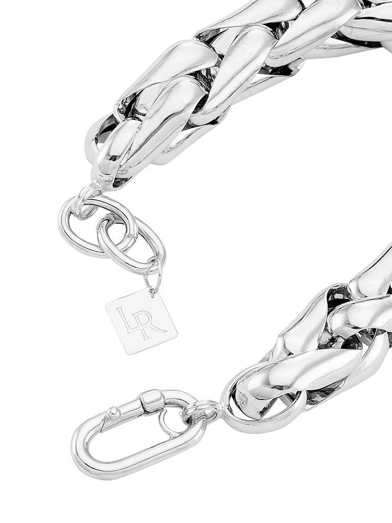 Lauren Rubinski 14K White Gold Medium Wheat Chain Bracelet 4