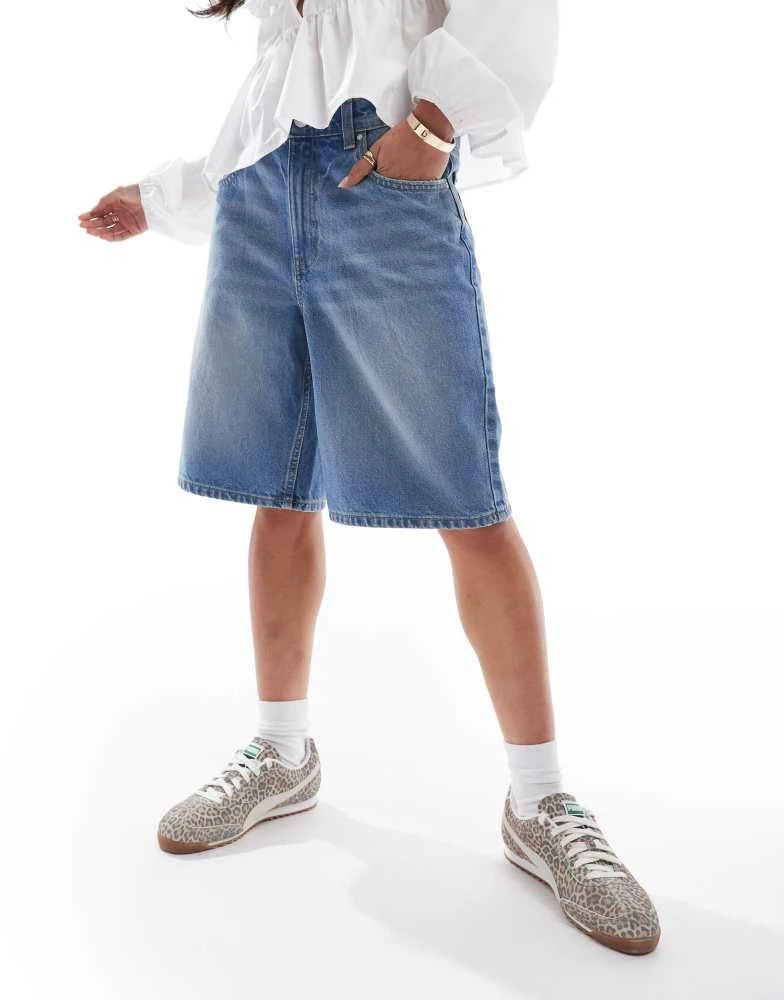 Cotton:On Cotton On super baggy denim jort in blue haze 2