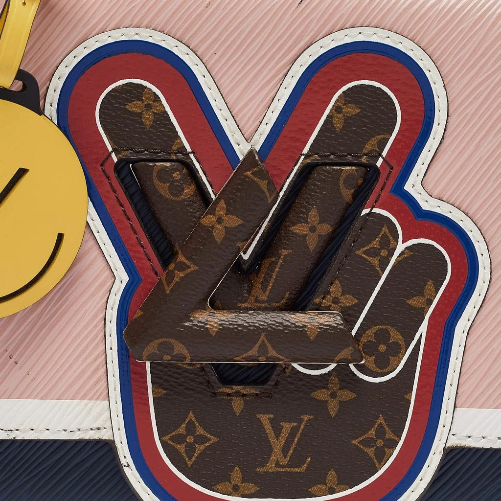 Louis Vuitton Louis Vuitton Blue/Multicolor Epi Leather Peace Love Twist MM Top Handle Bag 5