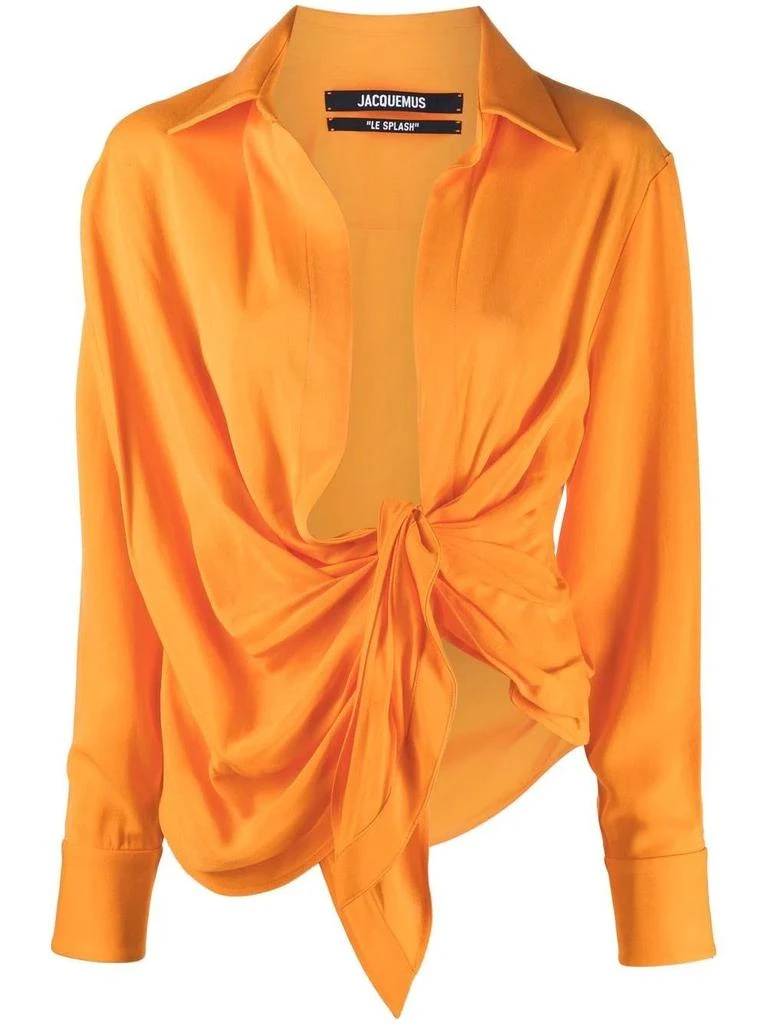 NA Draped knot orange Shirt 1