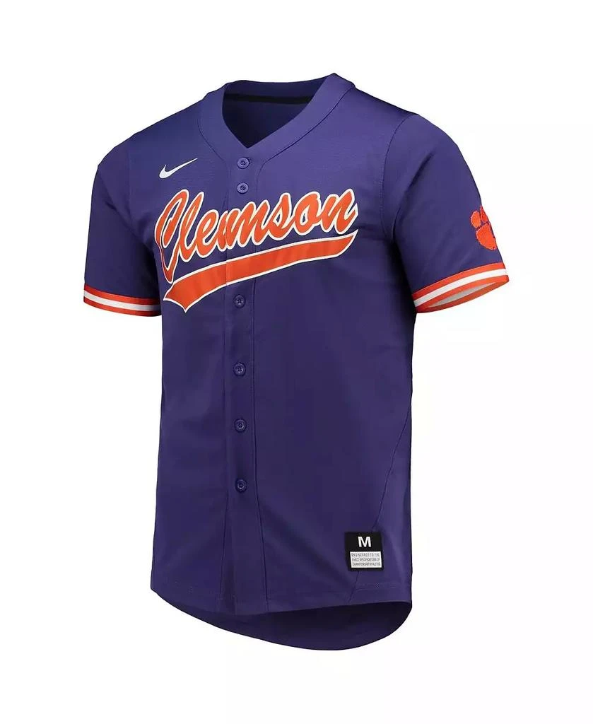 NIKE Men's Purple Clemson Tigers Replica Baseball Jersey 2