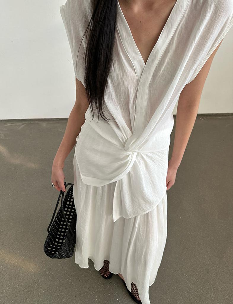 Pixie Market White Twist Front Top-PREORDER