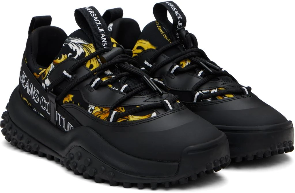 Versace Black & Gold Outline Barocco Hyber Sneakers 4