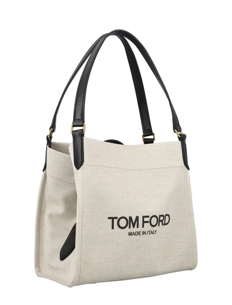 Tom Ford Tom Ford Logo Printed Open-Top Tote Bag 3
