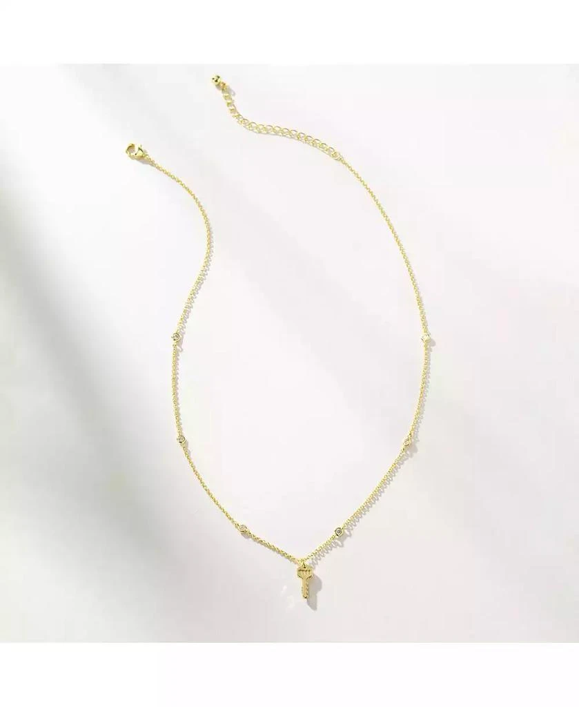 Uncommon James 14K Gold-Plated Angel Number Key Necklace, 14" + 2" extender