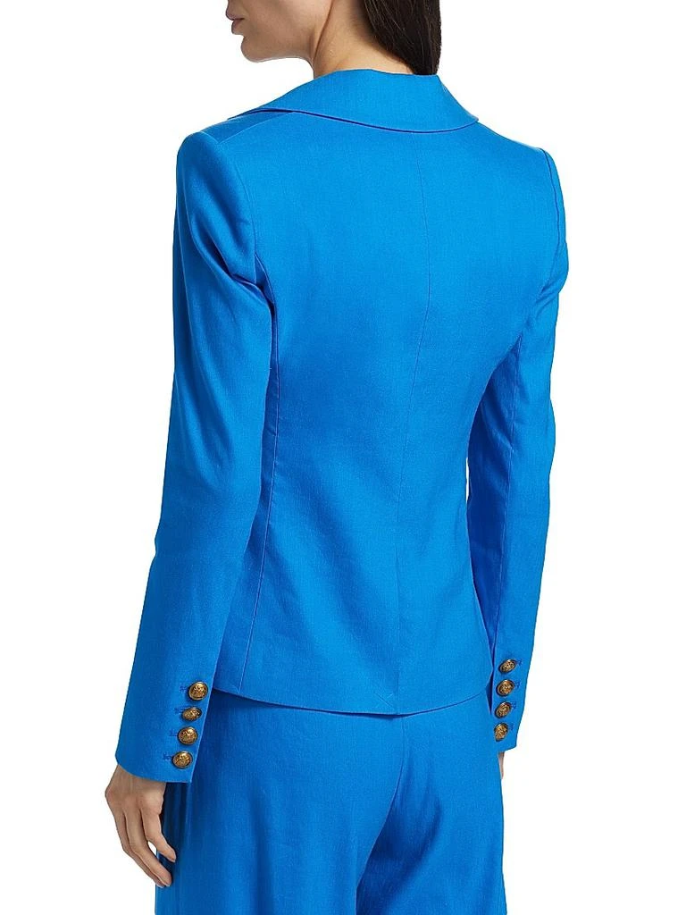 Alice + Olivia Mya Linen-Blend Fitted Blazer 5
