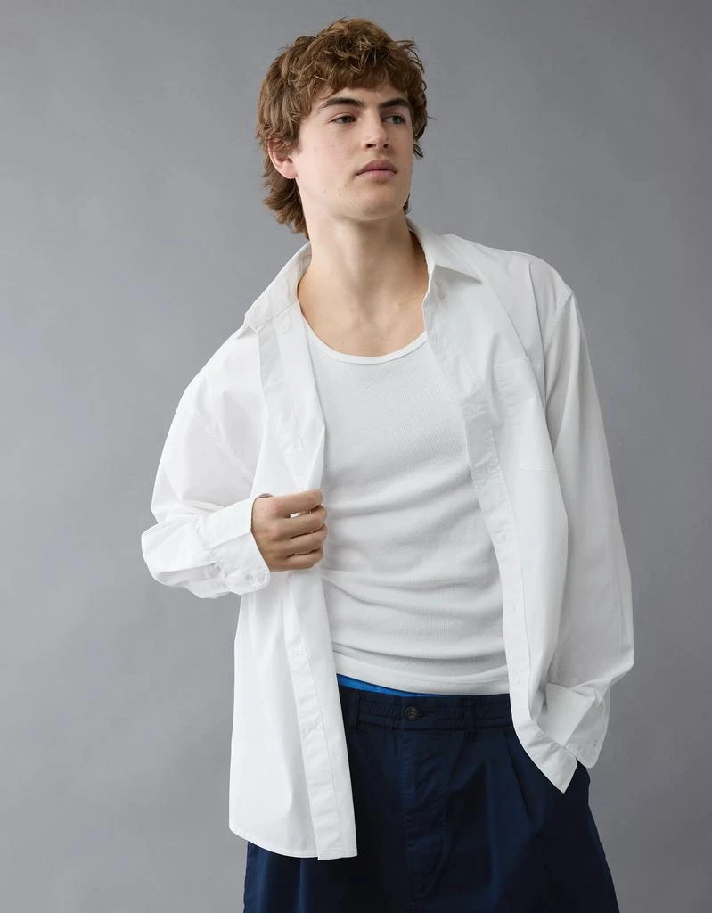 AE AE Everyday Relaxed Poplin Button-Up Shirt 1