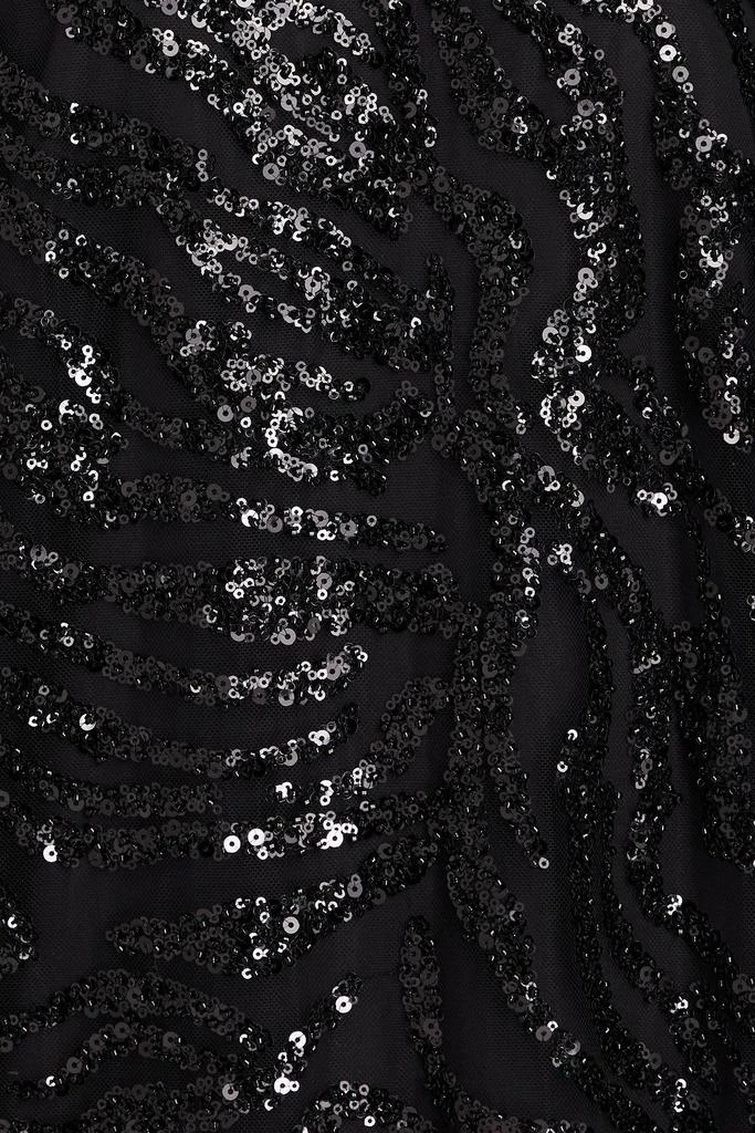 ROTATE Birger Christensen Draped sequined tulle mini dress 4