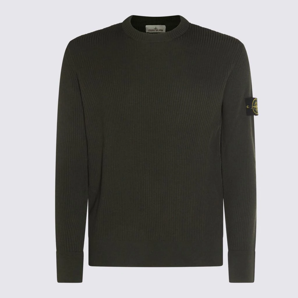 Stone Island Military Green Wool Knitwear 1