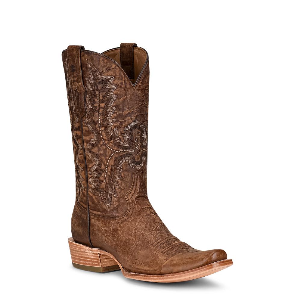 Corral Boots Embroidered Narrow Square Toe Pull On Cowboy Boots